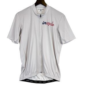 Castelli Incycle Cycling Zip Jersey Shirt White Mens - L